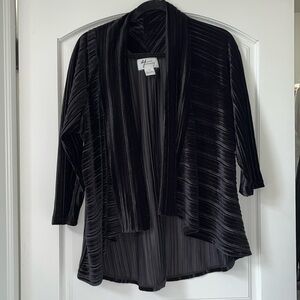 Black suede cardigan